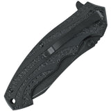Defcon 5 Alpha Linerlock Black Aluminum Folding 440 Stainless Pocket Knife K001