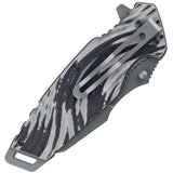 Defcon 5 Charley Linerlock Black/Gray G10 Folding 8Cr13MoV Pocket Knife K003