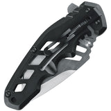 Defcon 5 Echo Framelock Black GFN Folding 8Cr13MoV Serrated Pocket Knife K005