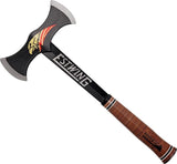 Estwing Black Eagle Double Bit Axe w/ Brown Genuine Leather Handle
