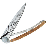 Deejo Tree Tattoo Linerlock 37g Left Hand Juniper Folding Z40C13 Knife 1CBG22