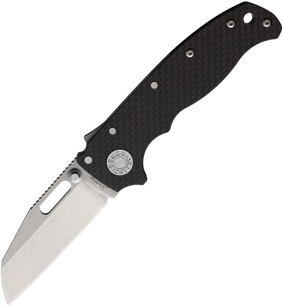 Demko AD 20.5 Shark-Lock Black Carbon Fiber Folding S35VN Steel Pocket Knife 09627