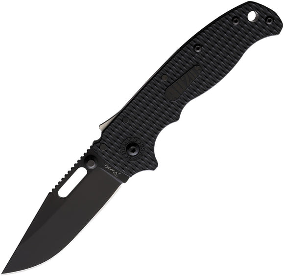 Demko Knives AD 20.5 Black Shark Lock Clip Point Folding Knife 205f12b
