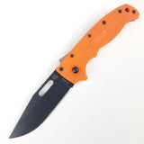 Demko Knives AD 20.5 Orange Shark Lock Clip Point Folding Knife 205f13b