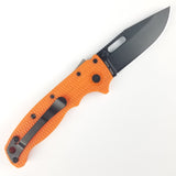 Demko Knives AD 20.5 Orange Shark Lock Clip Point Folding Knife 205f13b