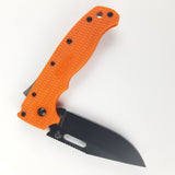 Demko Knives AD 20.5 Orange Shark Lock Clip Point Folding Knife 205f13b