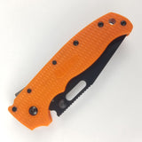 Demko Knives AD 20.5 Orange Shark Lock Clip Point Folding Knife 205f13b