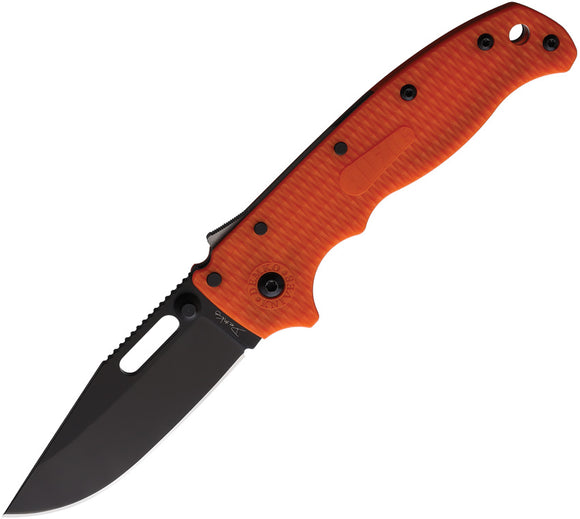 Demko AD 20.5 Shark-Lock Orange G10 Folding DLC D2 Steel Clip Pt Knife 205F16B
