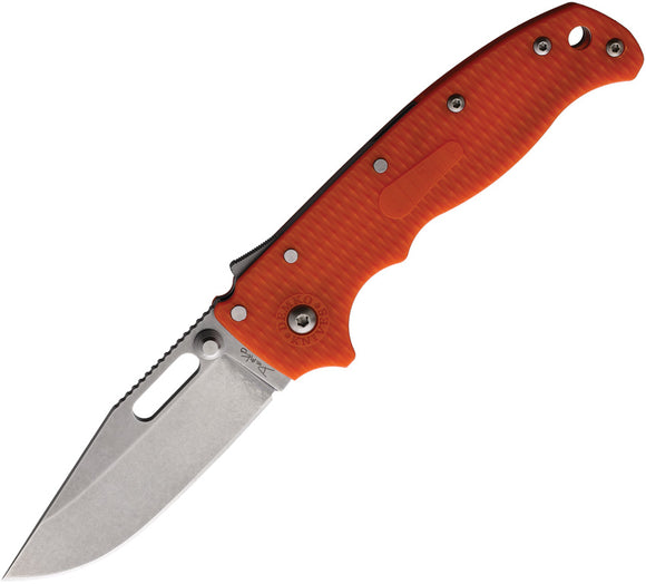 Demko AD 20.5 Shark-Lock Orange G10 Folding D2 Steel Clip Pt Pocket Knife 205F16