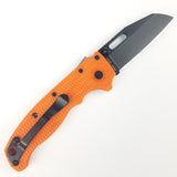Demko Knives AD 20.5 Orange Shark Lock Shark Foot Sheepsfoot Folding Knife 205f23b
