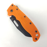 Demko Knives AD 20.5 Orange Shark Lock Shark Foot Sheepsfoot Folding Knife 205f23b