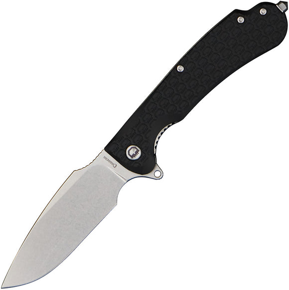 Daggerr Knives Fielder Linerlock Black FRN Folding 8Cr14MoV Knife RFDFBKSW