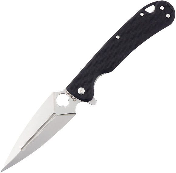 Daggerr Knives Arrow Linerlock Black G10 Folding D2 Steel Pocket Knife RFM021BK