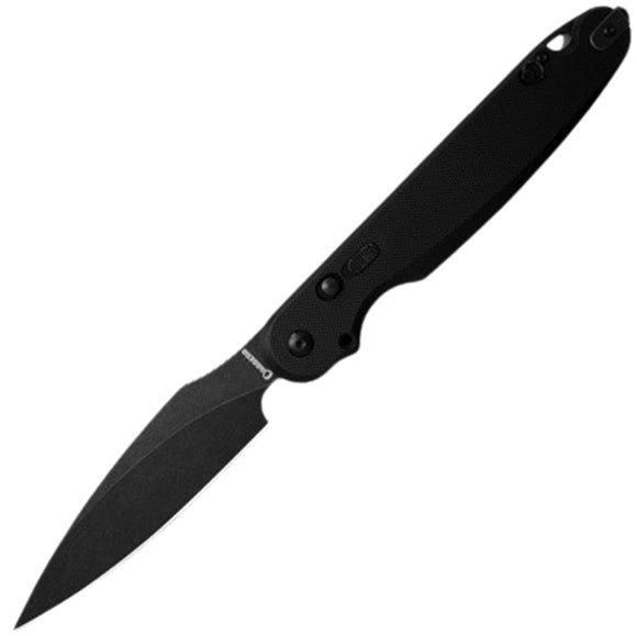 Daggerr Knives Parrot Button Lock Blackout G10 Folding VG-10 Pocket Knife RFM031BKBW