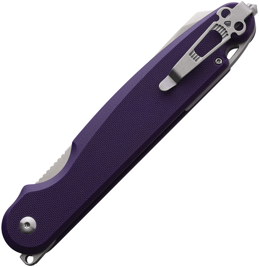 Daggerr Knives Anaconda Button Lock Purple G10 Folding VG10 Pocket Kn Atlantic Knife Company