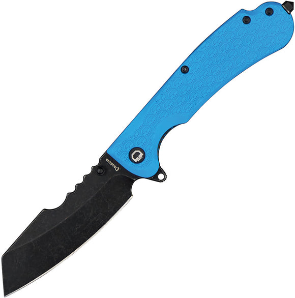 Daggerr Knives Rhino Linerlock Blue FRN Folding 8Cr14MoV Pocket Knife RRNFBLBW