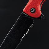 Daggerr Knives Wocket Linerlock Orange FRN Folding Serrated Knife RWKFORBWSR