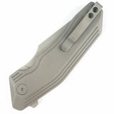 Damned Designs Yokai Pocket Knife Linerlock Gray Titanium Folding 14C28N 002TSW