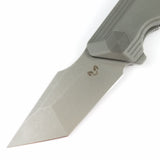 Damned Designs Yokai Pocket Knife Linerlock Gray Titanium Folding 14C28N 002TSW