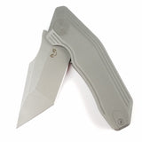 Damned Designs Yokai Pocket Knife Linerlock Gray Titanium Folding 14C28N 002TSW