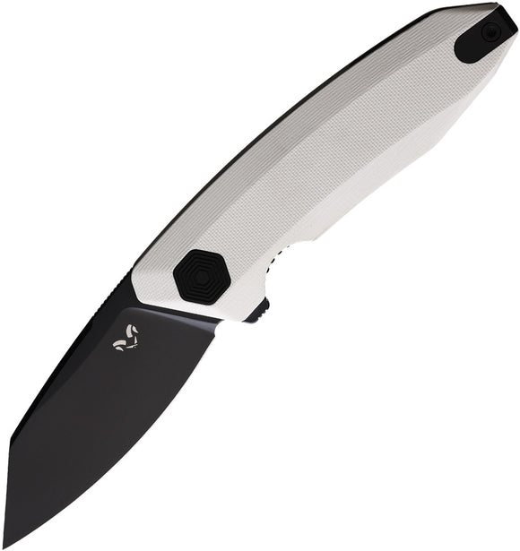 Damned Designs Wraith Linerlock White G10 Folding 14C28N Pocket Knife 011GWB