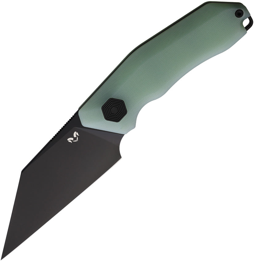 Damned Designs Fenrir Jade G10 14C28N Sandvik Black Fixed Blade