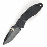 DMOS Collective Pocket Knife Burnside Linerlock Black G10 Folding D2 Steel 04BLK