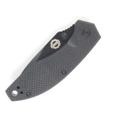 DMOS Collective Pocket Knife Burnside Linerlock Black G10 Folding D2 Steel 04BLK
