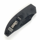 DMOS Collective Pocket Knife Burnside Linerlock Black G10 Folding D2 Steel 04BLK