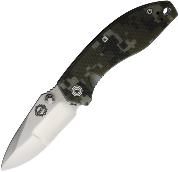 DMOS Collective Pocket Knife Burnside Linerlock Camo G10 Folding D2 Steel 04CMO