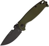 DPx Gear HEST Classic Framelock OD Green G10/Titanium Folding D2 Knife HSF008