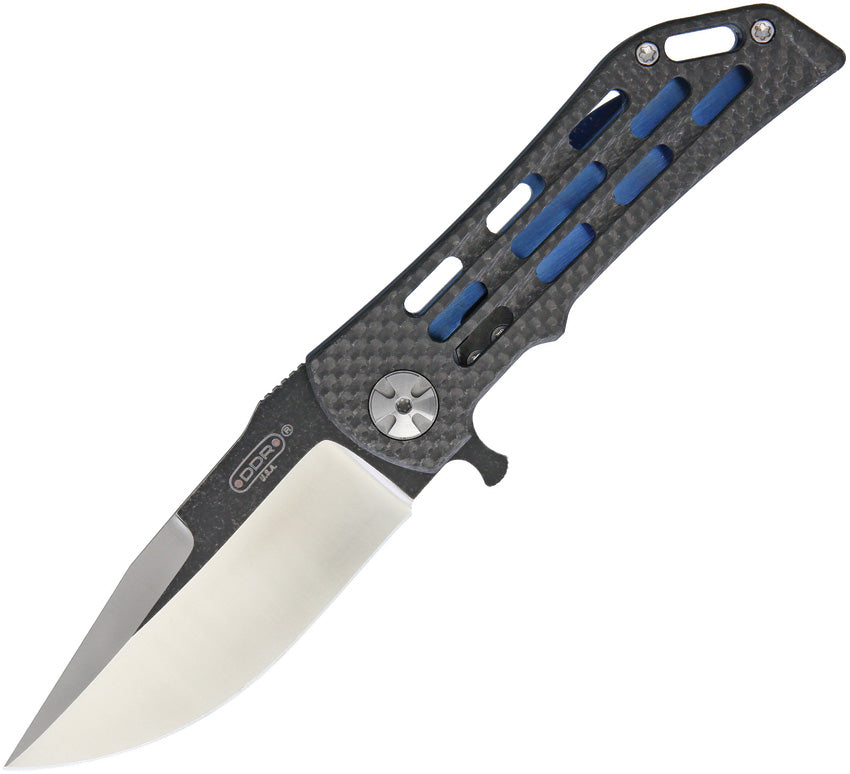 Darrel Ralph Dominator CF Blue Flag Bowie Carbon fiber Folding Knife D –  Atlantic Knife Company