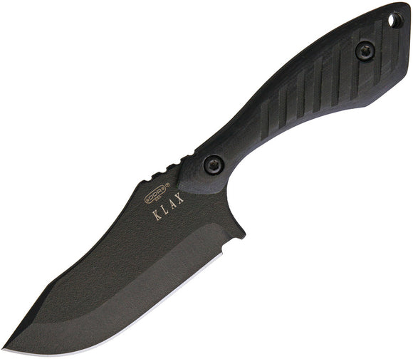 Darrel Ralph Large Klax Black G10 440C Stainless Fixed Blade Knife 059