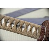 Dragon King Fletching Katana Gold Cord Wrapped Steel Sword w/ Scabbard 35320