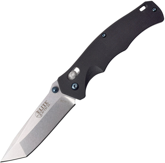 Elite Tactical Rapid Lock Folder Black G10 Handle Stonewash Folding Knife 1024SW