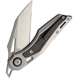 EOS Urchin Friction Folder Titanium & Carbon Fiber Nitro V Gray SW Knife EOS041