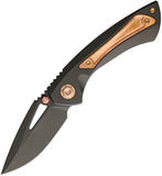 EOS Dorado S  Copper Titanium + Carbon Fiber Inlay CPM S90V Folding Knife 064   - On Sale