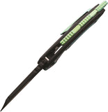 EOS Mini Nautilus Framelock Black/Green Titanium Folding CPM-S60V Knife 097   - On Sale