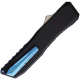 EOS Automatic Harpoon Knife OTF Black & Blue Aluminum CPM-20CV Tanto Blade 121