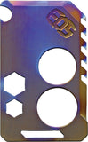 EOS Knife Card Flame Anodized Titanium Bottle Opener Wrench Multi-Tool CARDF