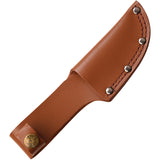 Elk Ridge Outskirt Brown Stacked Leather 8Cr13MoV Fixed Blade Knife 20029LBR