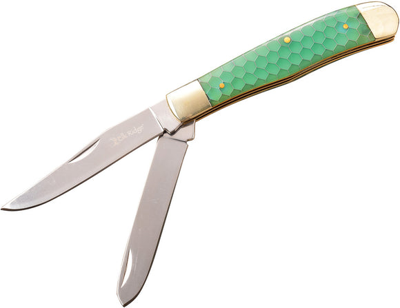 Elk Ridge Trapper Glow Green C-Tek Folding 3Cr13 Stainless Pocket Knife 220GCK