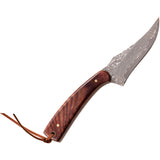 Elk Ridge Upswept Skinner Rosewood Damascus Steel Fixed Blade Knife 299RDM