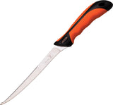 Elk Ridge Fish Filet Knife 12 .5" Black W/ Orange & Molded Sheath - 541