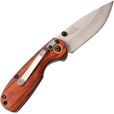 Elk Ridge Pakkawood Linerlock Brown Pakkawood Folding 3Cr13 Pocket Knife 966BR