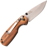 Elk Ridge Zebrawood Linerlock Brown Wooden Folding 3Cr13 Pocket Knife 966ZB