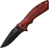 Elk Ridge Spring Assisted Folding Pocket Knife W/ Black Blade - A002PW