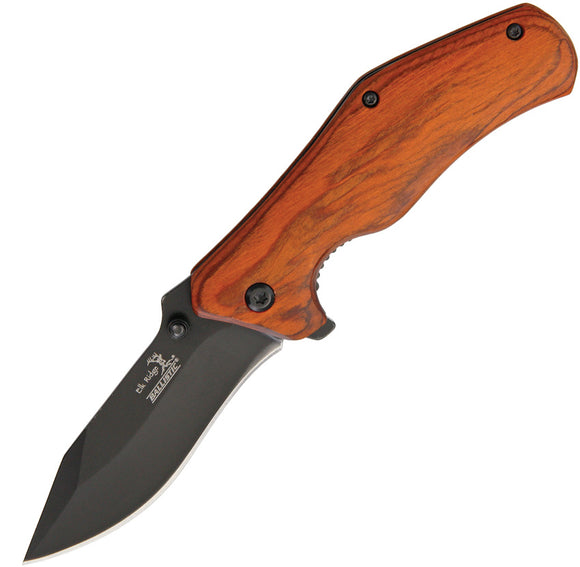 Elk Ridge Linerlock A/O Red Pakkawood Folding Stainless Pocket Knife A013RW