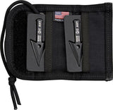 ESEE Knives Set of 2 Black Arrowhead Survival Tools w/ USA Made Wallet Casing