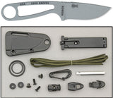 ESEE Izula Gray One Piece Fixed Blade Skeletonized Handle Knife + Kit ISPCK